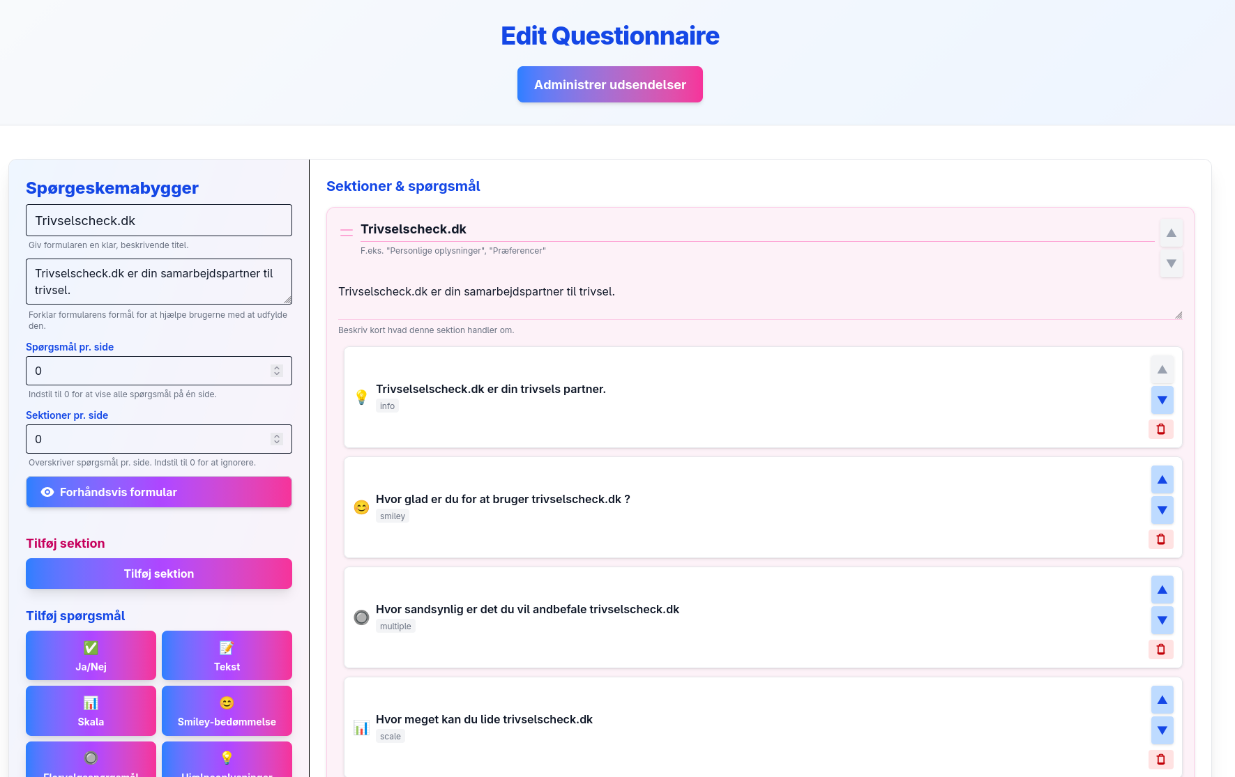 Form editor preview